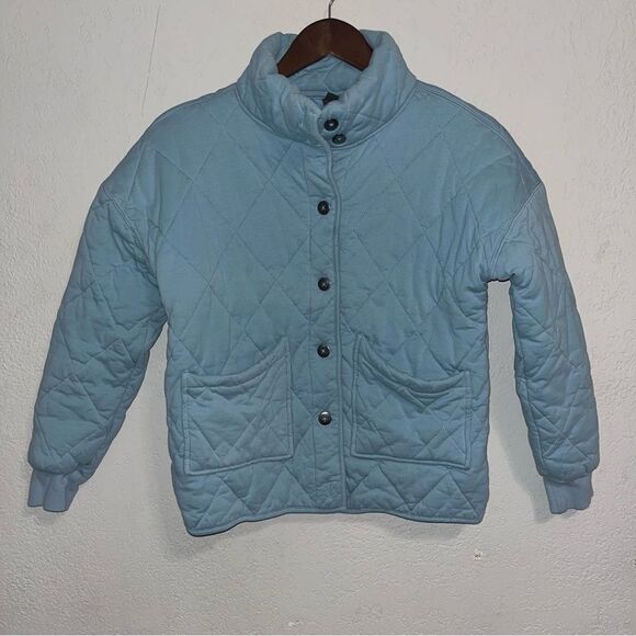 Alya Women's  Light Blue Quilted Jacket - Picture 2 of 10
